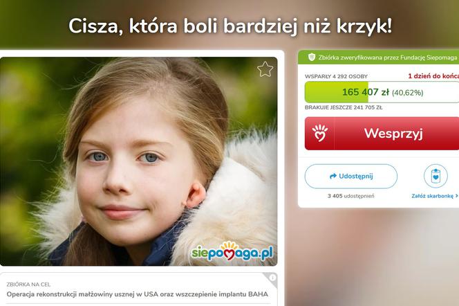 9-latka z Gdyni potrzebuje pilnej operacji. Wciąż brakuje prawie 240 tysięcy złotych