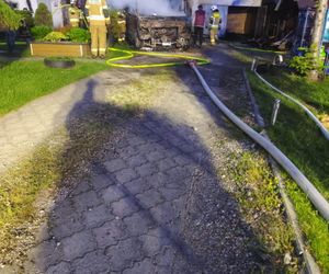 Pożar budynków w Kuźnicy Starej