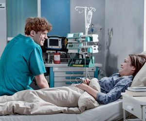 	Pierwsza miłość odc. 3962. Julita (Dagmara Bryzek), Radek (Karol Biskup)