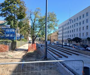 Budowa tramwaju na ul. Rakowieckiej w Warszawie