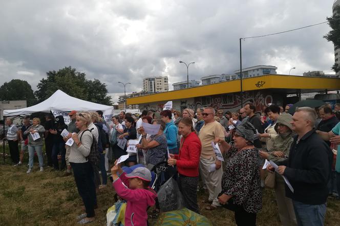 Protest odbył się na terenie bazarku „Na Dołku”