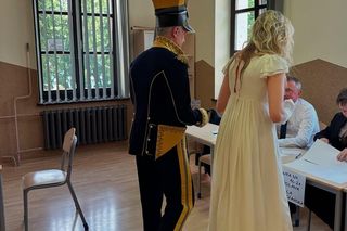 Michał Żebrowski z żoną