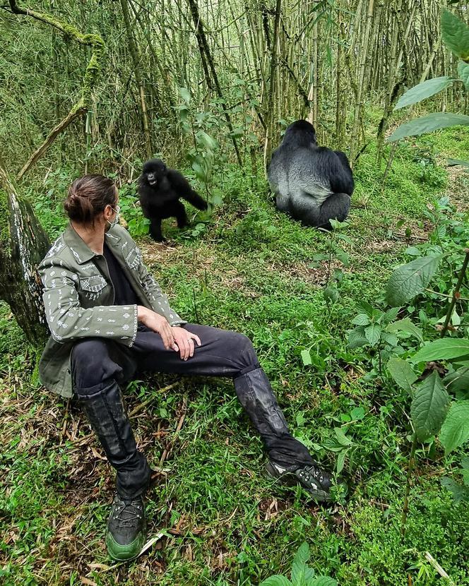 Grzegorz Krychowiak w Rwandzie z gorylami