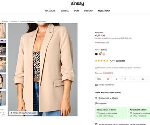 Marynarki i żakiety Sinsay