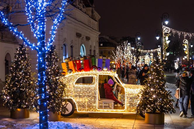 Iluminacja świąteczna 2023 w Warszawie - zdjęcia