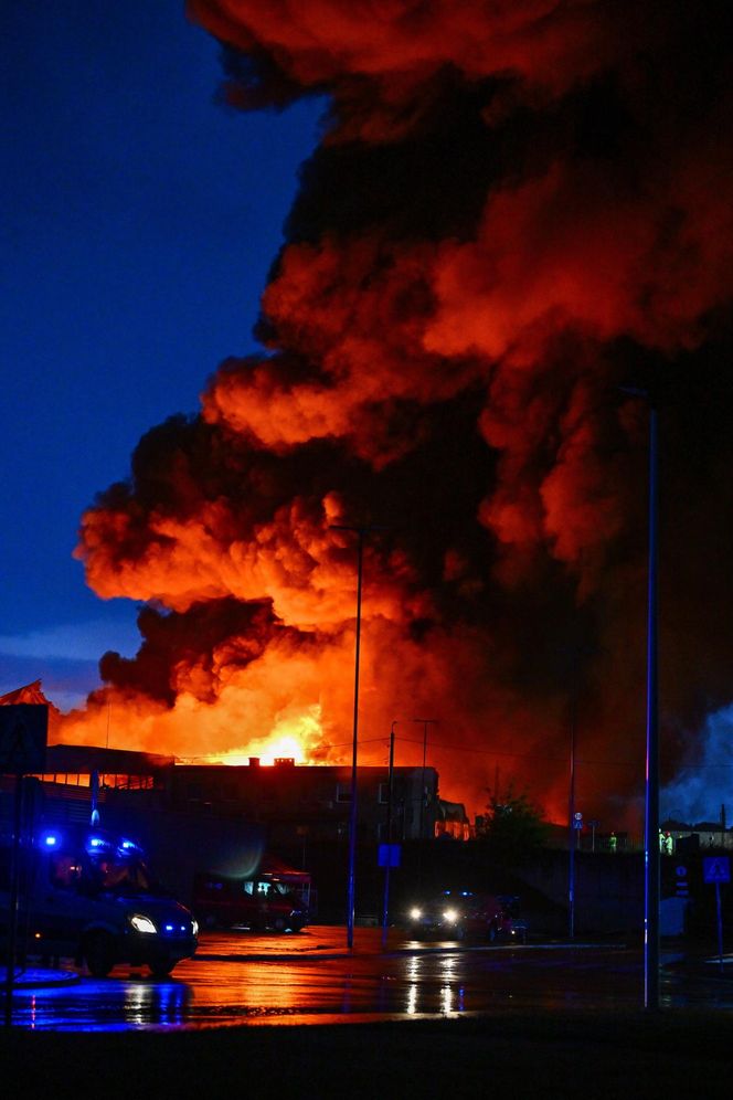 Pożar hali w Mińsku Mazowieckim