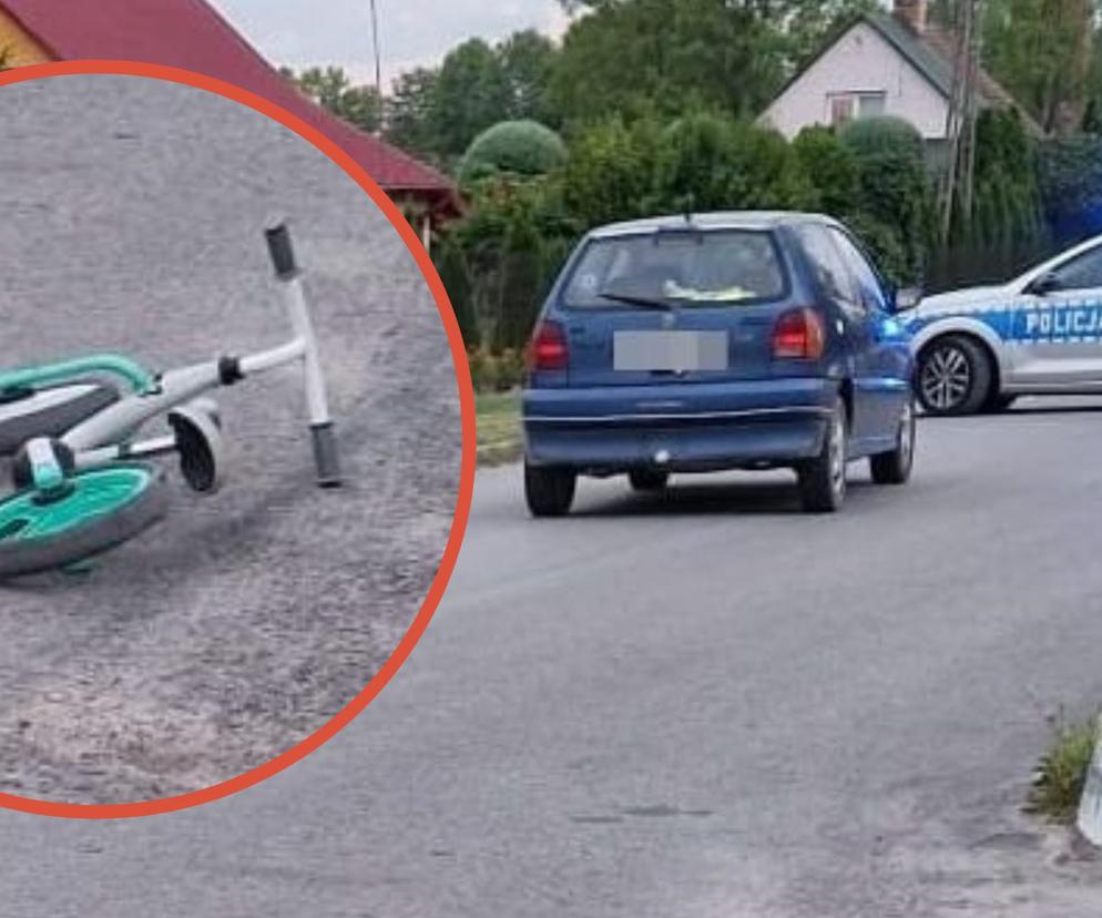 Machnów Nowy: Dwulatek na rowerku wjechał w samochód. Koszmar na drodze
