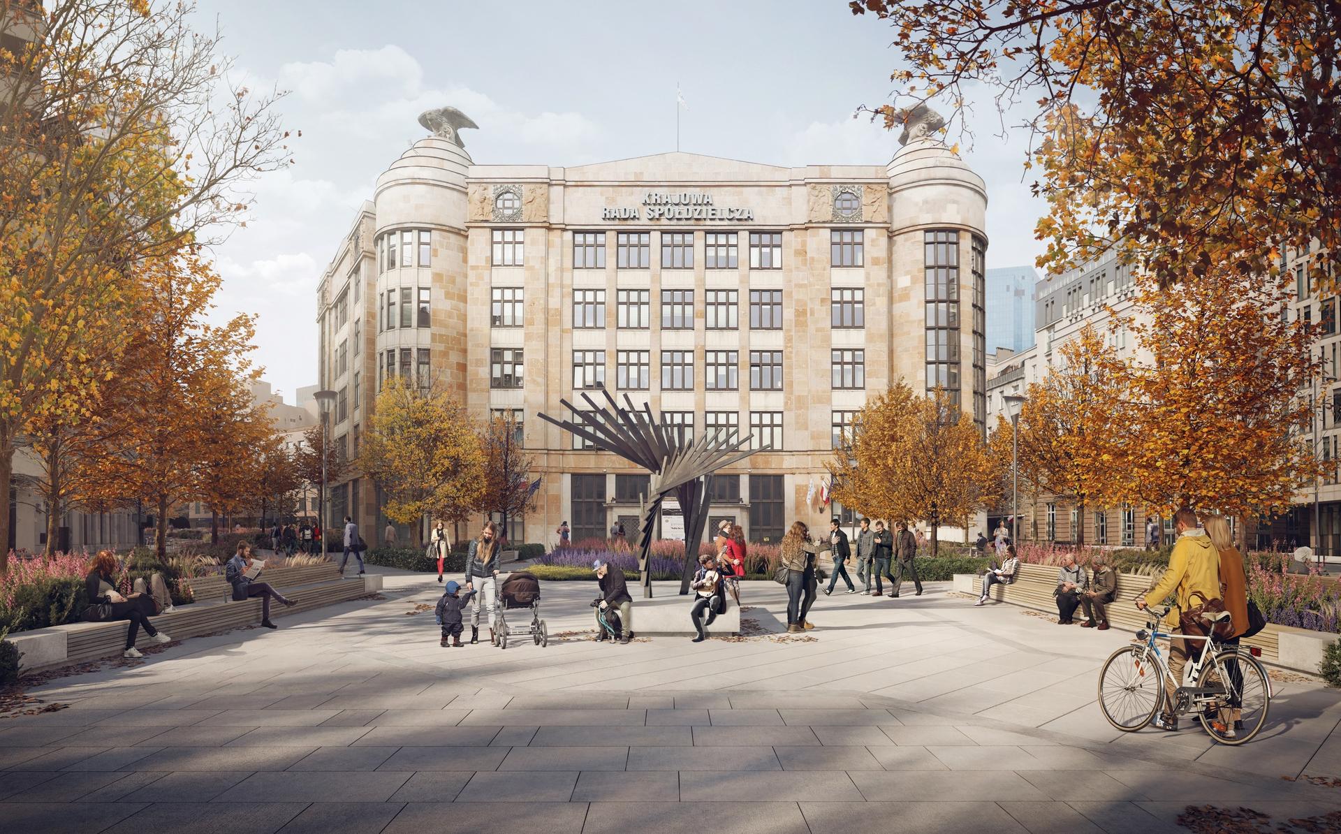 Władze Warszawy rozstrzygnęły konkurs na zagospodarowanie rejonu ulic Złotej i Zgoda w samym centrum miasta