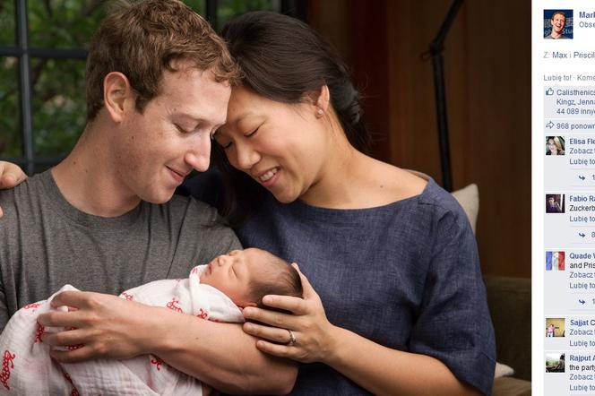 Mark Zuckerberg został ojcem
