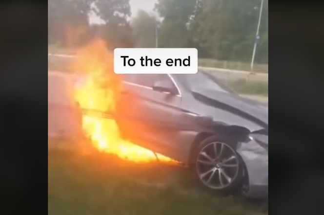 BMW staje w płomieniach