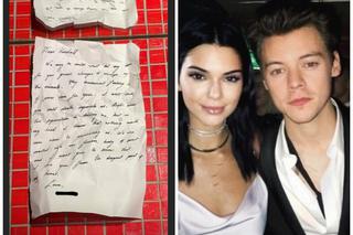 Kendall Jenner dostała list miłosny. Autorem jest Harry Styles?!