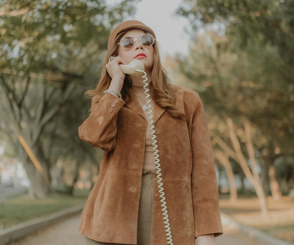 Brązowa kurtka z zamszu