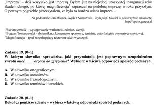 EGZAMIN GIMNAZJALNY 2014 POLSKI: ARKUSZE, ODPOWIEDZI - OFICJALNE Z CKE