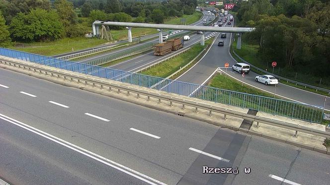 Korki na autostradowej obwodnicy Krakowa