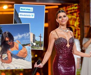 Roxie Węgiel dzień święty święci. Najpierw sesja w bikini, potem msza! A wieczorem duet z... Anną Jantar