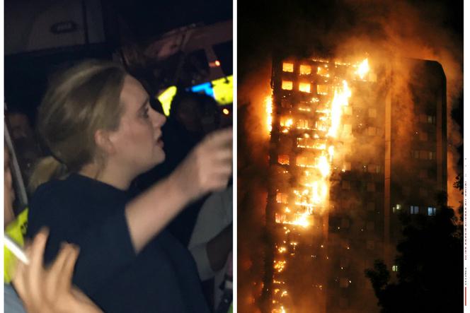 Adele w Grenfell Tower