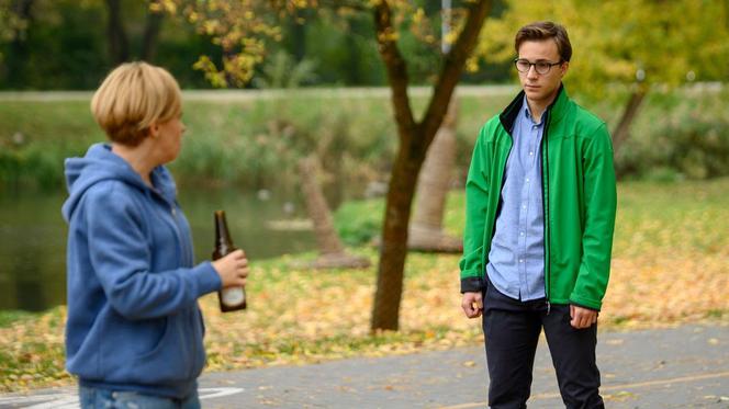Barwy szczęścia, odc. 2222. Sabina (Barbara Kurzaj), Kajtek (Jakub Dmochowski)
