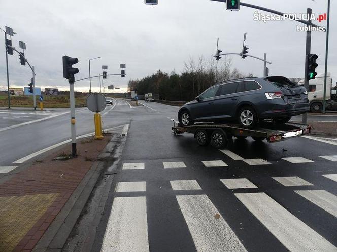 Wypadek na skrzyżowaniu w Lublińcu 