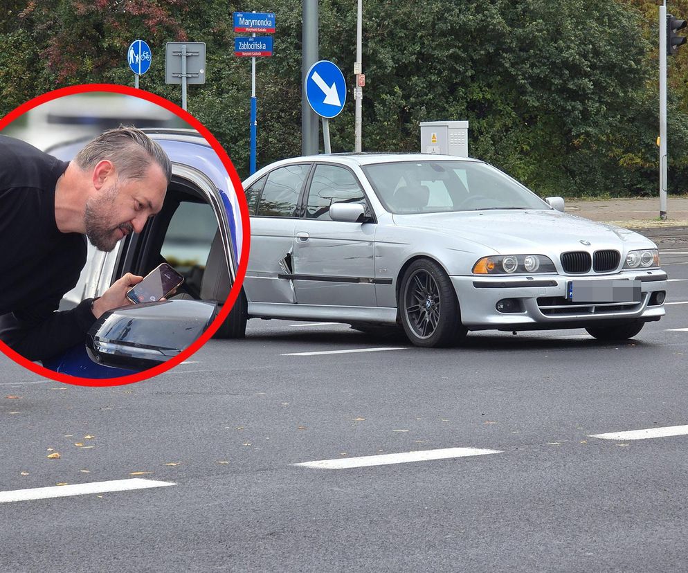 Marcin Prokop miał kolizję drogową