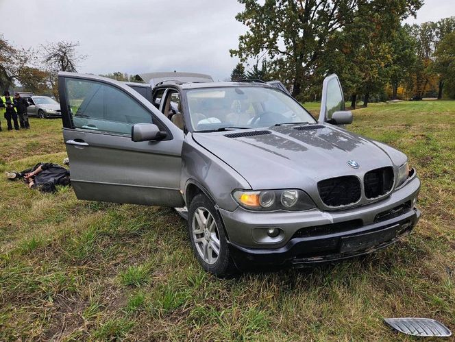 Dramatyczny pościg w Wołominie! BMW w rowie, imigranci z Afganistanu w rękach policji