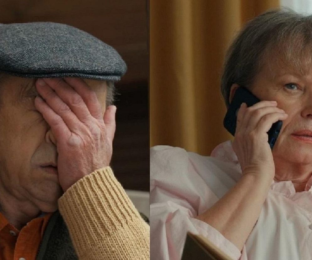 Barwy szczęścia, odcinek 3145. Czesław (Marian Jaskulski), Basia (Sławomira Łozińska)