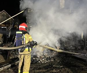 Pożar domu w Sieteszy.