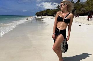Marlena Muranowicz w kusym bikini w blasku afrykańskiego słońca. Marcin Mroczek zabrał żonę do Kenii
