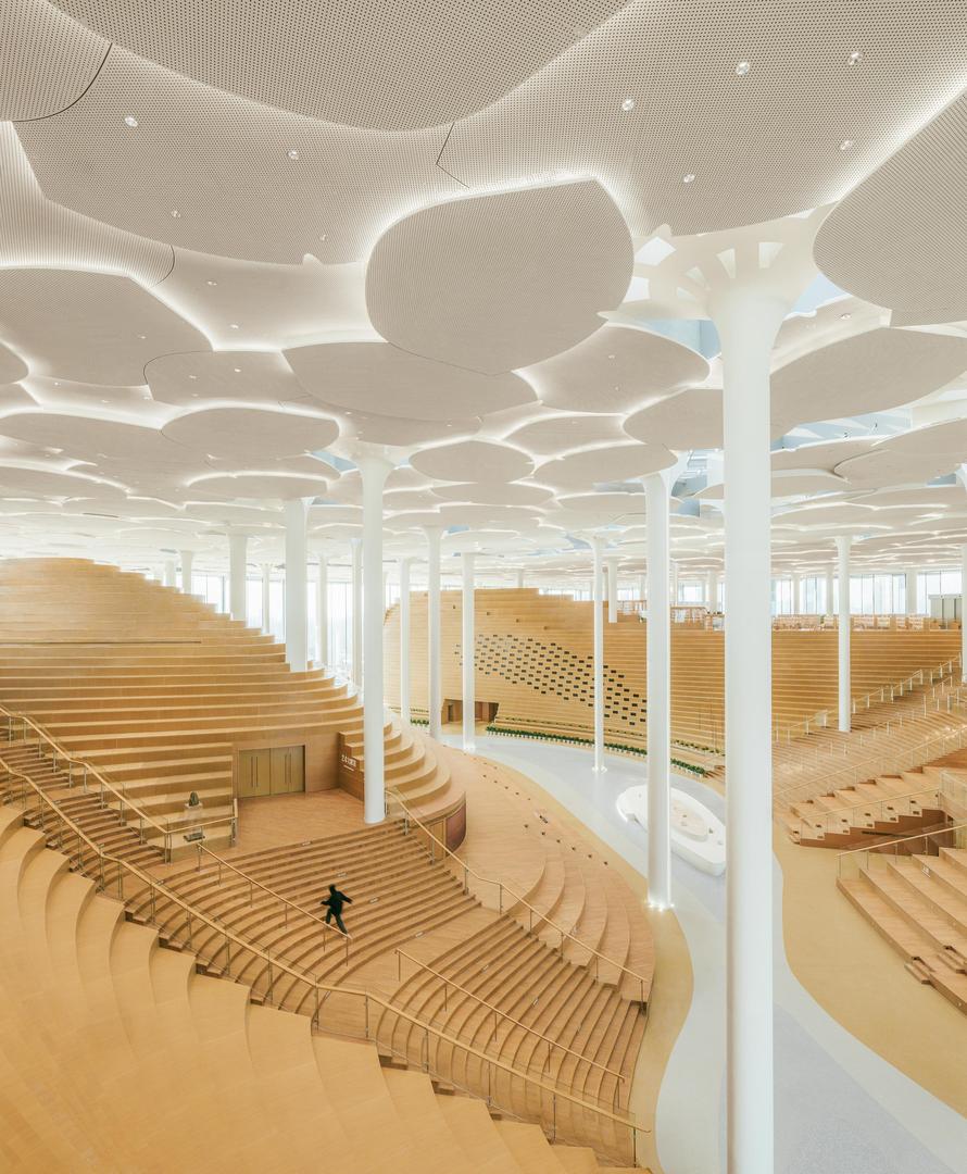 Snøhetta  - wnętrza biblioteki w Pekinie