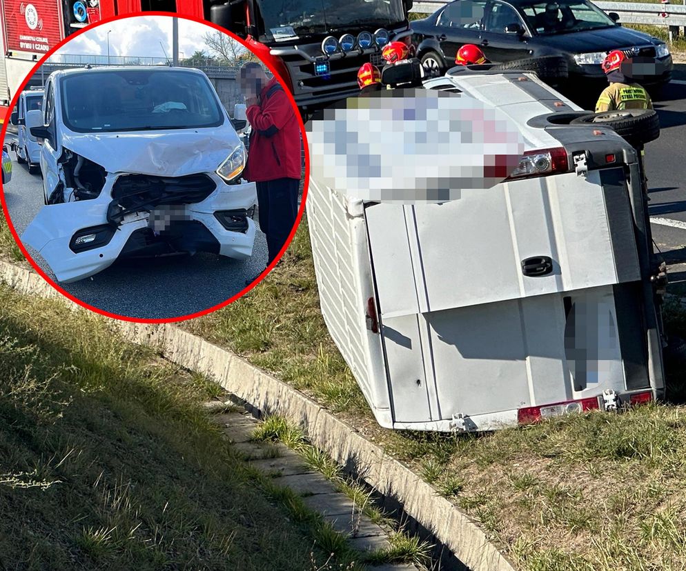 Wypadki z furgonetkami przy lotnisku i na S8