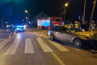 Wypadek na skrzyżowaniu ulic Szkotnik i Szujskiego w Tarnowie