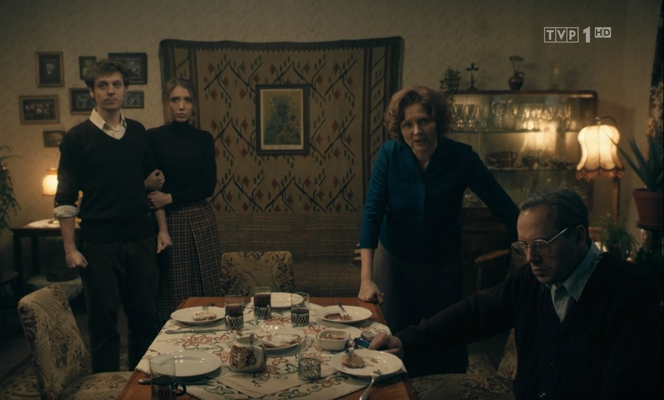 Stulecie Winnych 4, odc. 47: Ania (Urszula Grabowska), Michał (Stefan Pawłowski), Michał jr (Marcin Franc)