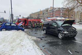 Wypadek rządowego auta na Wołoskiej