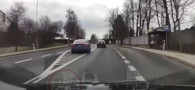 Pirat w audi jechał na czołówkę. Szaleńcza jazda nagrana przez kierowców 