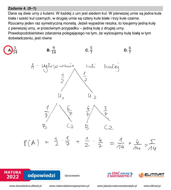 Matura 2022 matematyka poziom rozszerzony: odpowiedzi i rozwiązania zadań