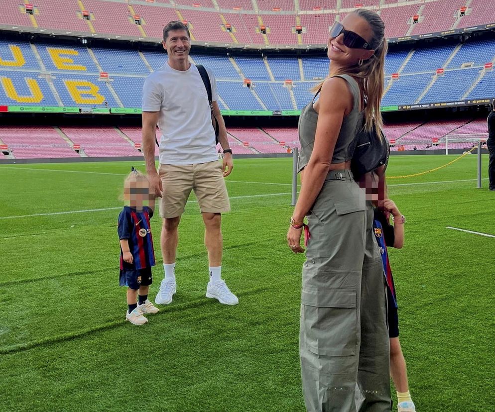 Lewandowscy z córeczkami