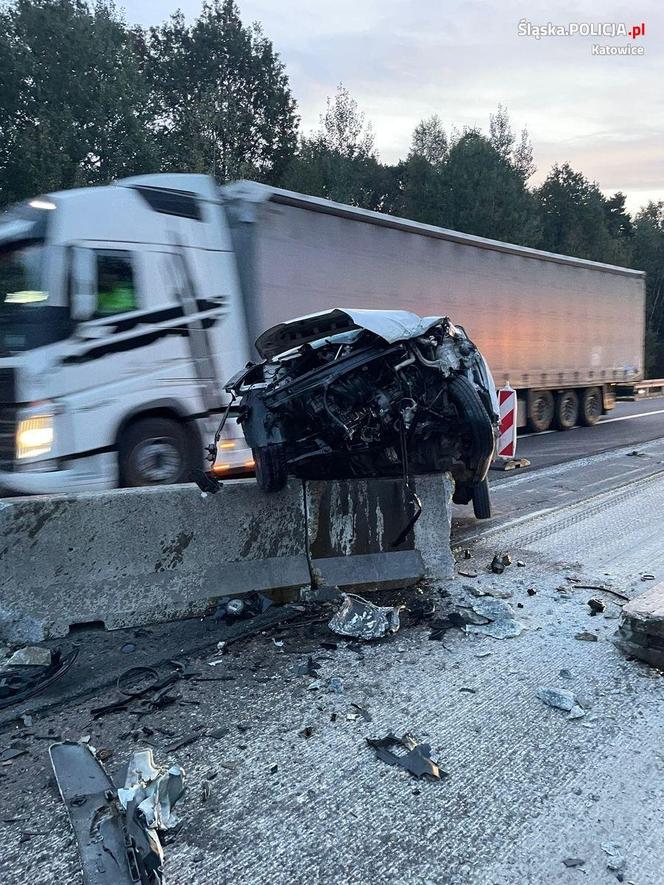 Wypadek na A4 w Katowicach