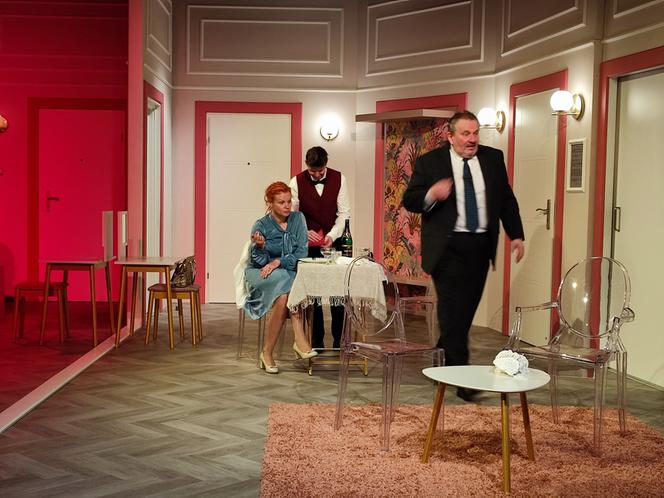 Spektakl "Prezent urodzinowy" w Teatrze Żeromskiego w Kielcach - próba