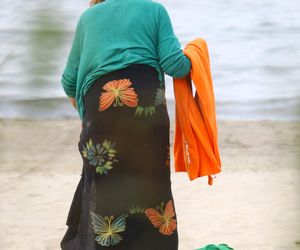 Agnieszka Fitkau-Perepeczko na plaży w Sopocie