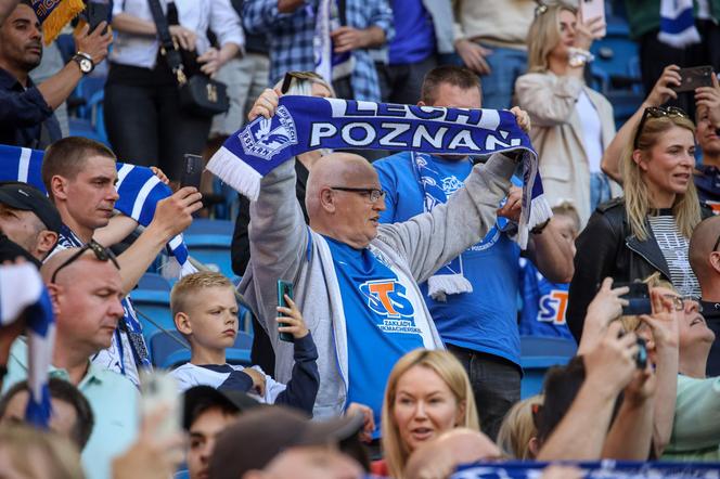 Kibice na meczu Lech Poznań - Jagiellonia Białystok. Kolejorz wypuścił z rąk zwycięstwo