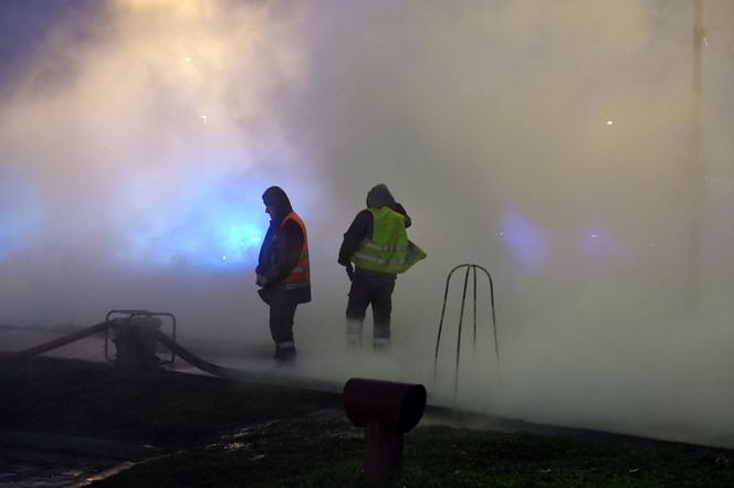 Awaria sieci ciepłowniczej na Gumieńcach