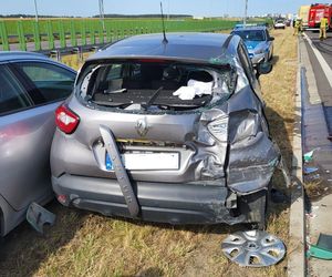 Karambol na S5 koło Kościana. Jedna kolizja za drugą