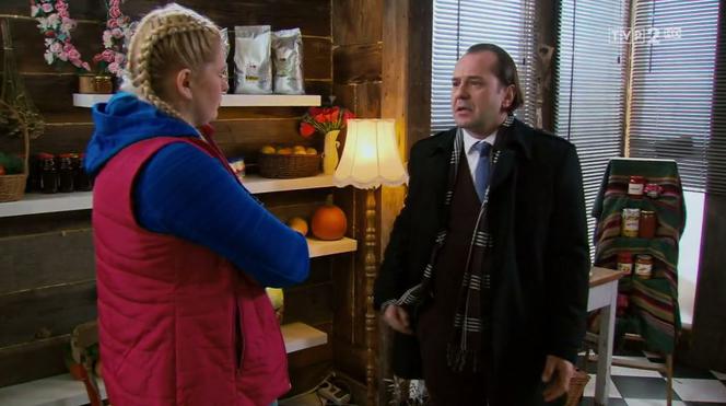 Barwy szczęścia odc. 1878. Borys (Jakub Wieczorek), Aldona (Elżbieta Romanowska)