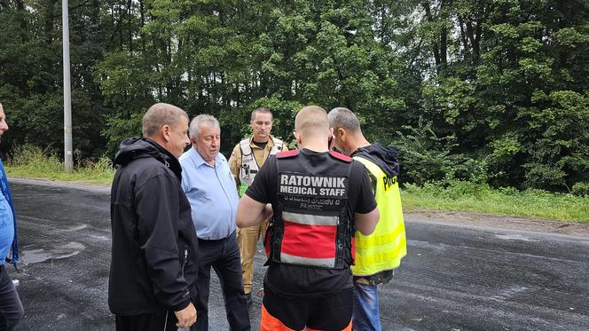 Wypadek w pobliżu Konotopu  - autobus z tirem 