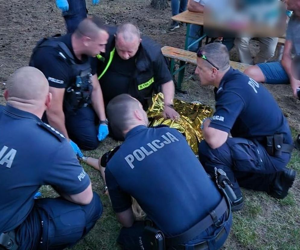 Kobieta nagle osunęła się na ziemię. Akcja ratunkowa nad zalewem Siemianówka
