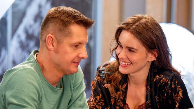 M jak miłość odc. 1864. Franka (Dominika Kachlik), Paweł (Rafał Mroczek)