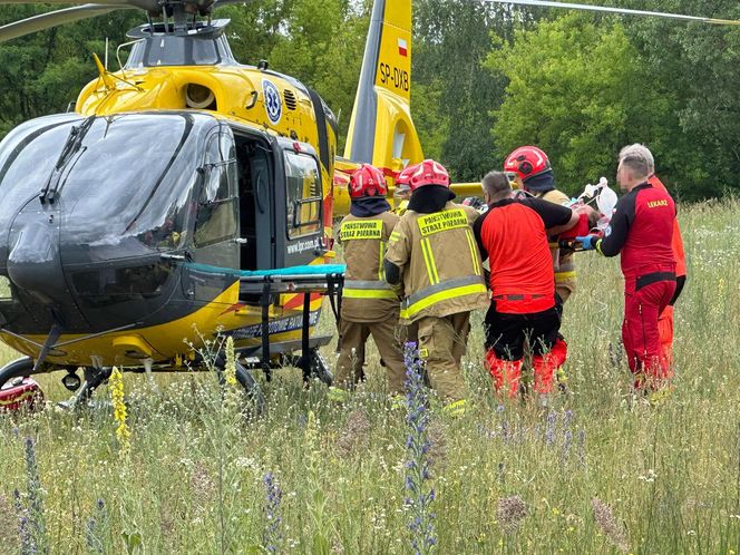 Dramat na Bielanach. Nastolatek wywrócił się na rowerze. W akcji śmigłowiec LPR