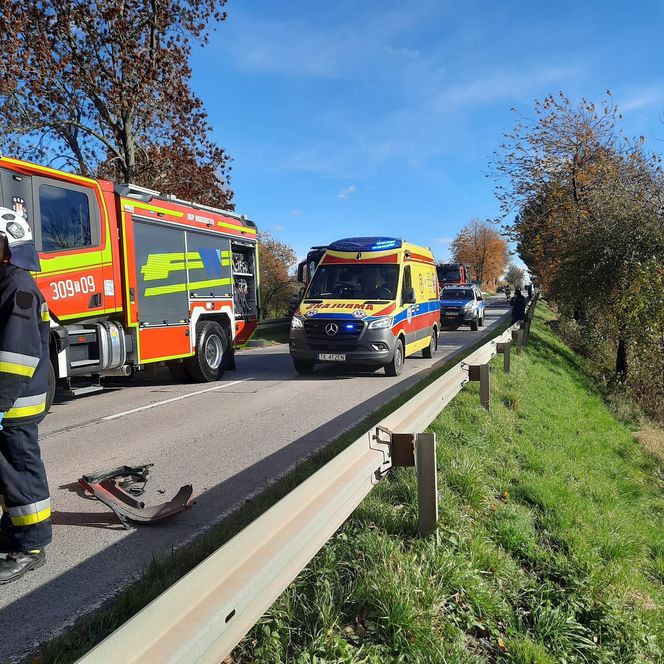 Tragiczny wypadek w miejscowości Wzdół Kolonia. Nie żyją dwie osoby, kolejne dwie są ranne