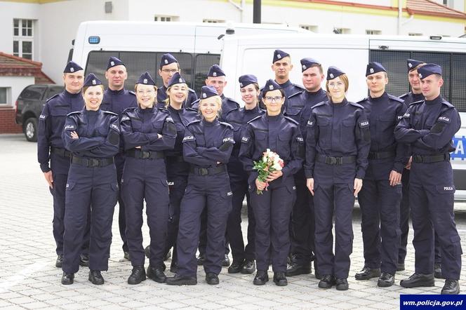 Nowi policjanci na Warmii i Mazurach. Złożyli uroczyste ślubowanie [ZDJĘCIA]