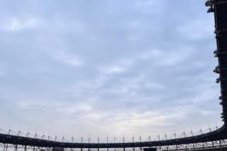 Tor pod plandeką na stadionie Stali Gorzów
