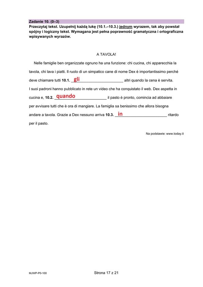 Matura 2025 włoski: ODPOWIEDZI do wszystkich zadań, gotowe rozwiązania matury z włoskiego - Formuła 2023 [7.05.2025]	